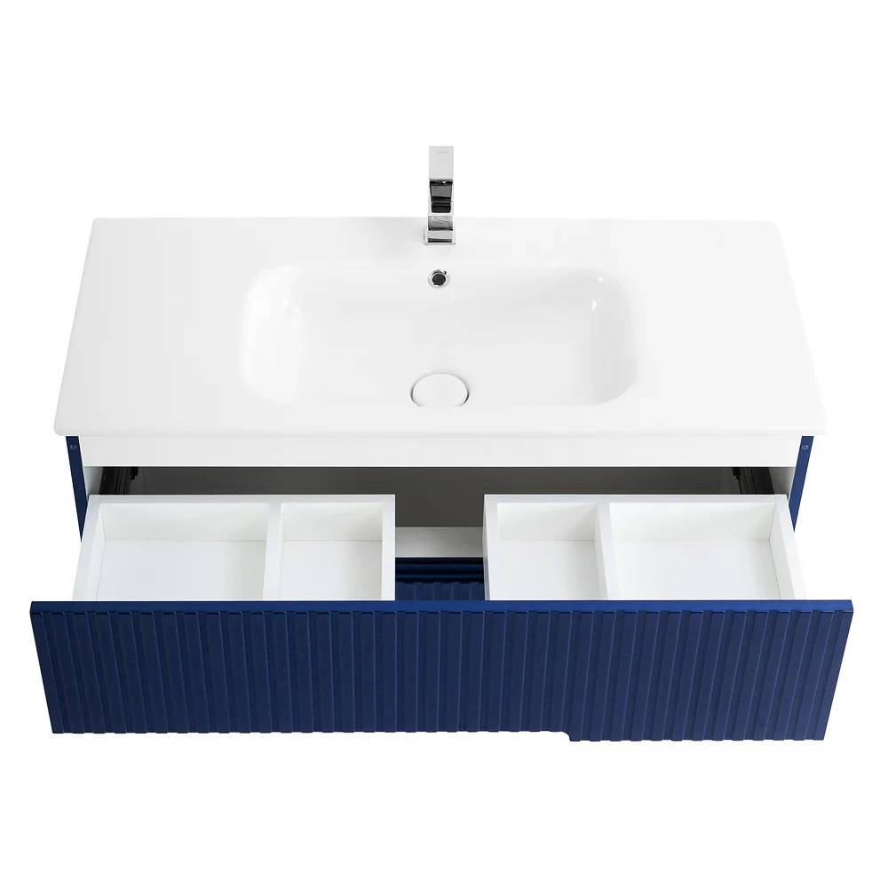 Приобрести cezares тумба подвесная с раковиной duet 80 см sapfiro, синяя duet-800-2c-so-spf-p