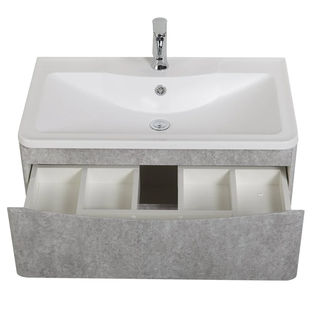 Приобрести belbagno тумба с раковиной acqua 90 см, подвесная cemento verona grigio, белая раковина