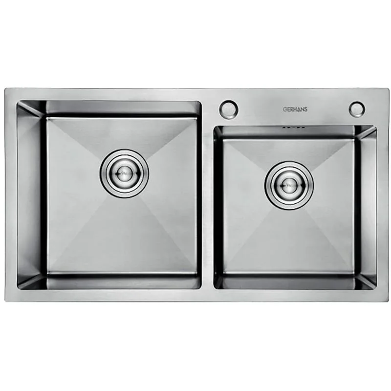 Приобрести gerhans кухонная мойка 78х43 см, двойная, сатин