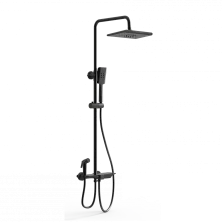 Душевая система с термостатом WONZON & WOGHAND, Черный матовый (WW-B3310-MB)