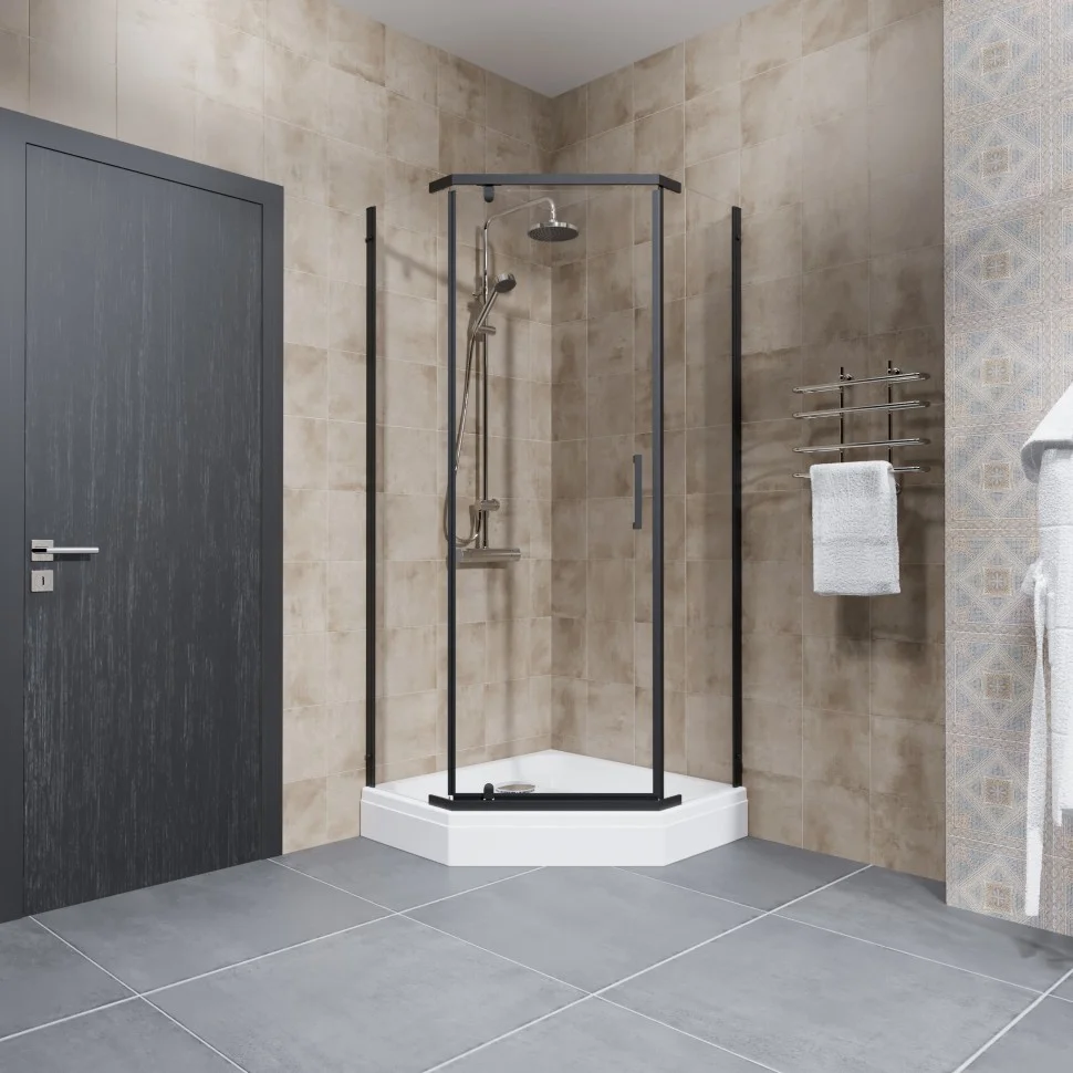 Приобрести triton душевое ограждение дека а 90x90 см, черное щ0000059782