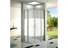 Ограждение душевое Bas Pandora R-100-T-CH 100х100 см (узор)