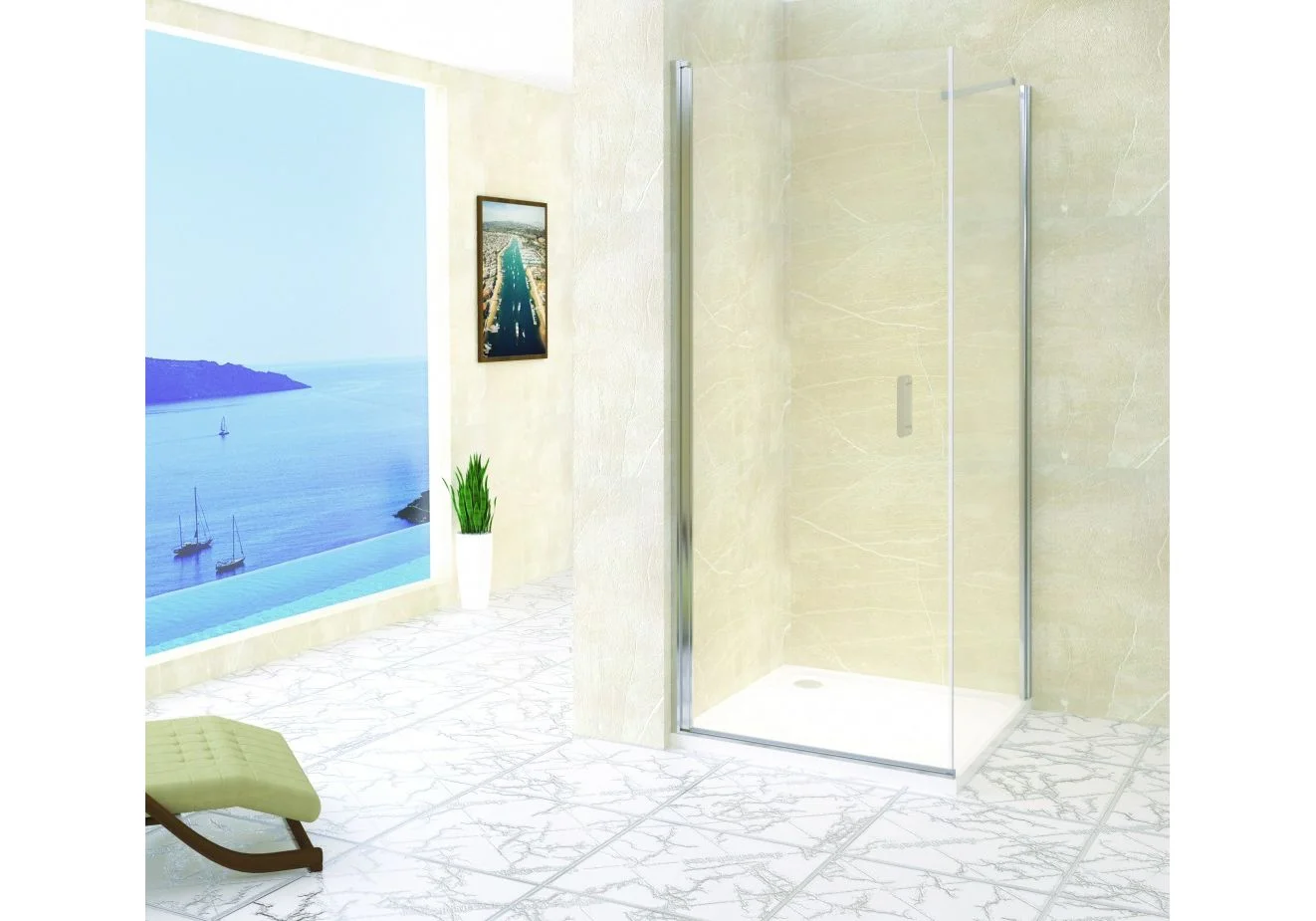 Приобрести душевое ограждение rgw le-34 60х80 см, прозрачное, 06123468-11