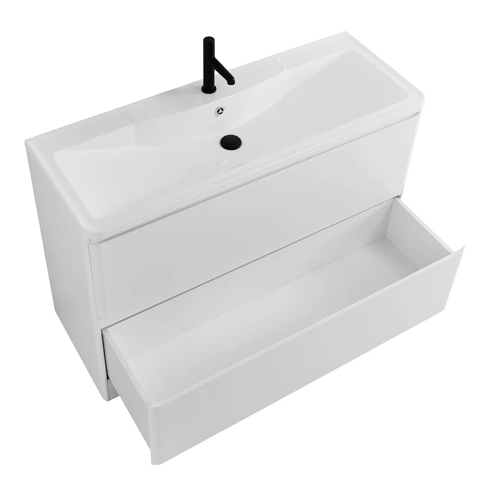 Приобрести belbagno тумба с раковиной albano 120 см, напольная bianco lucido, белая раковина