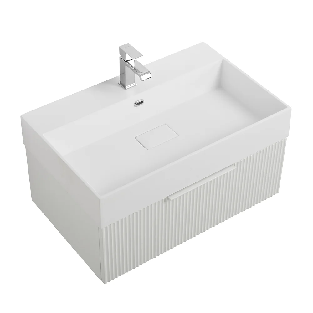 Приобрести cezares тумба подвесная с раковиной premium 70 см plisse bianco opaco, белая 55416