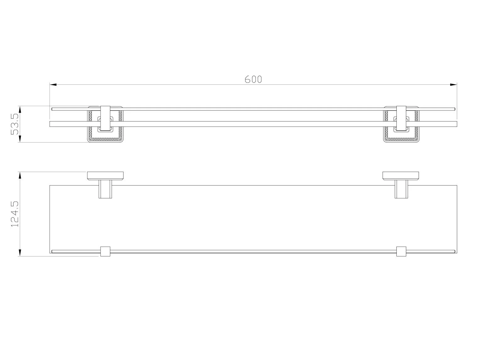 Приобрести стеклянная полка для ванной wonzon & woghand roma, бронза (ww-7227)