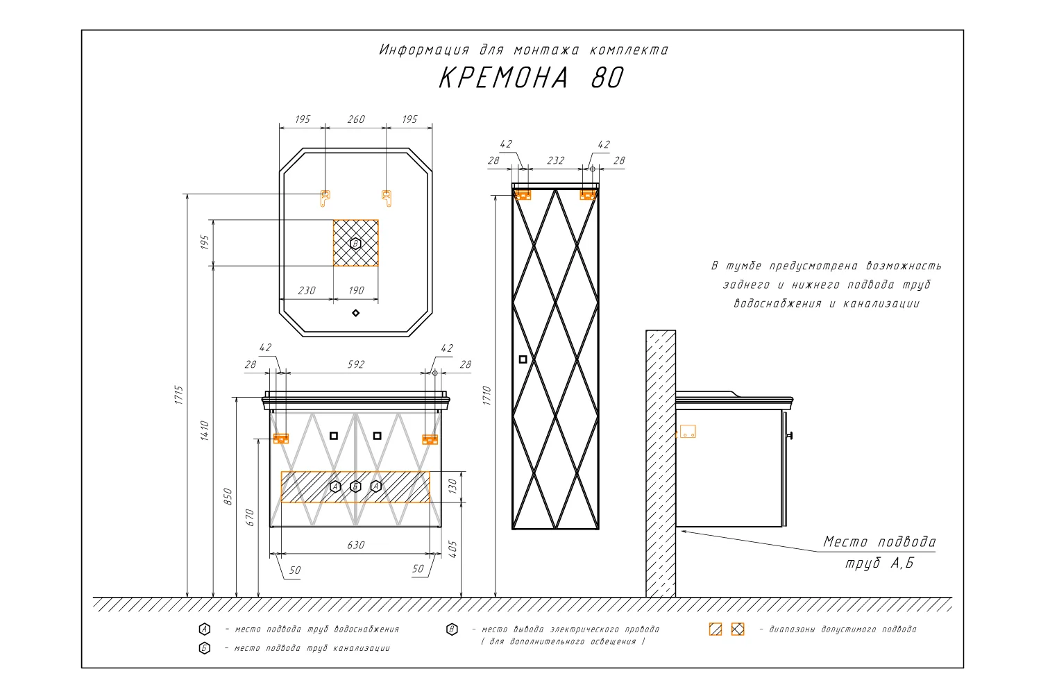 Приобрести сomforty тумба с раковиной "кремона-80", латте