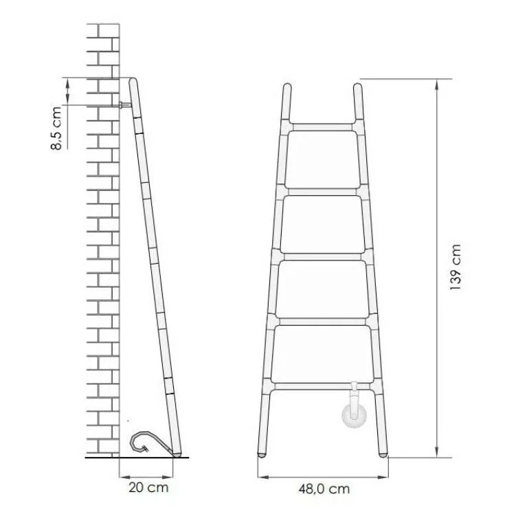 Приобрести полотенцесушитель-лесенка напольный wonzon & woghand rotenburg, желтый глянцевый (ww-pr207-cgy)