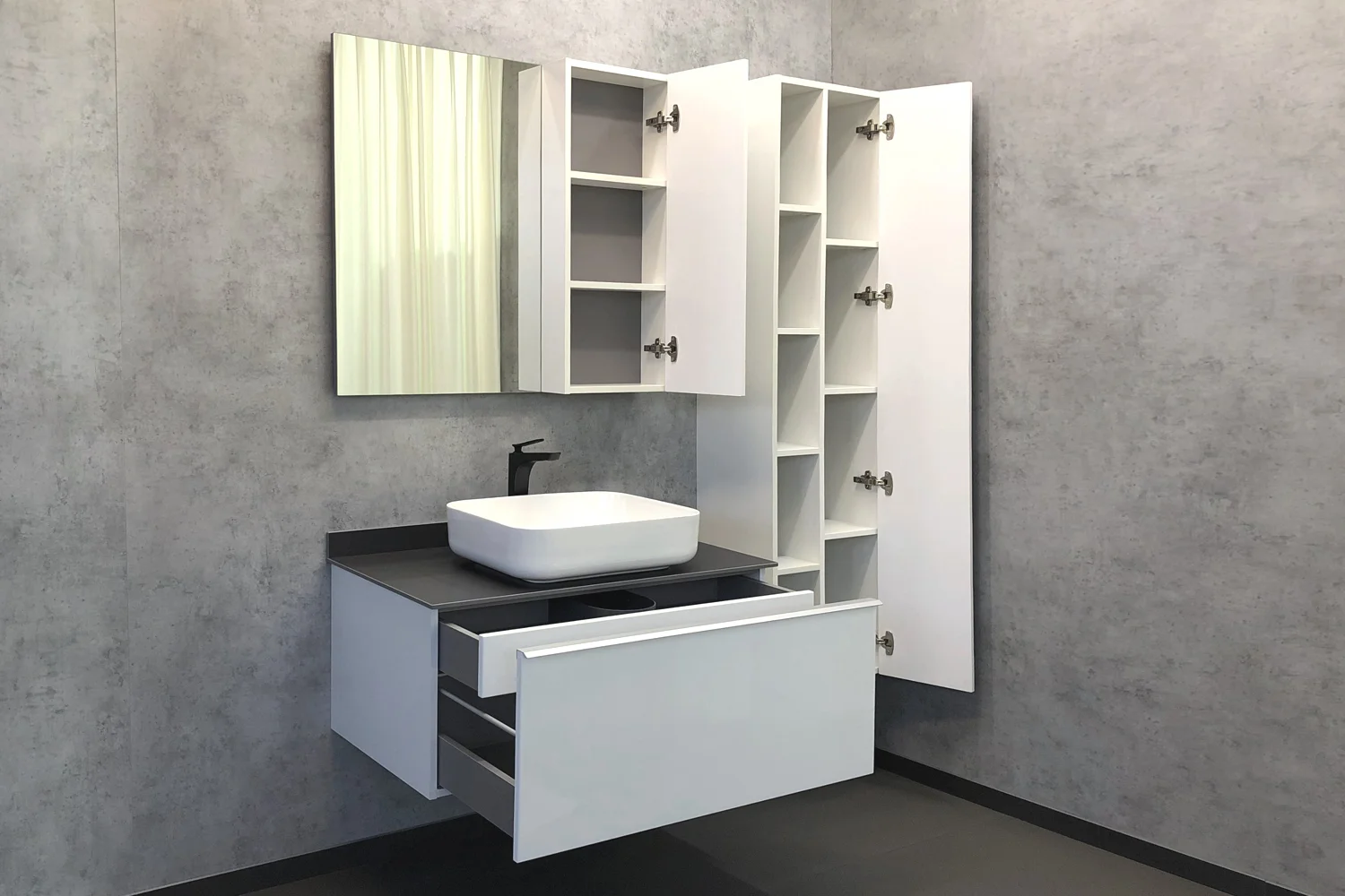 Приобрести сomforty зеркало-шкаф "милан-90" белый глянец