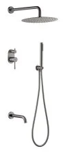 Boheme Душевой комплект скрытого монтажа Uno. Gun Metall 464-2-GM