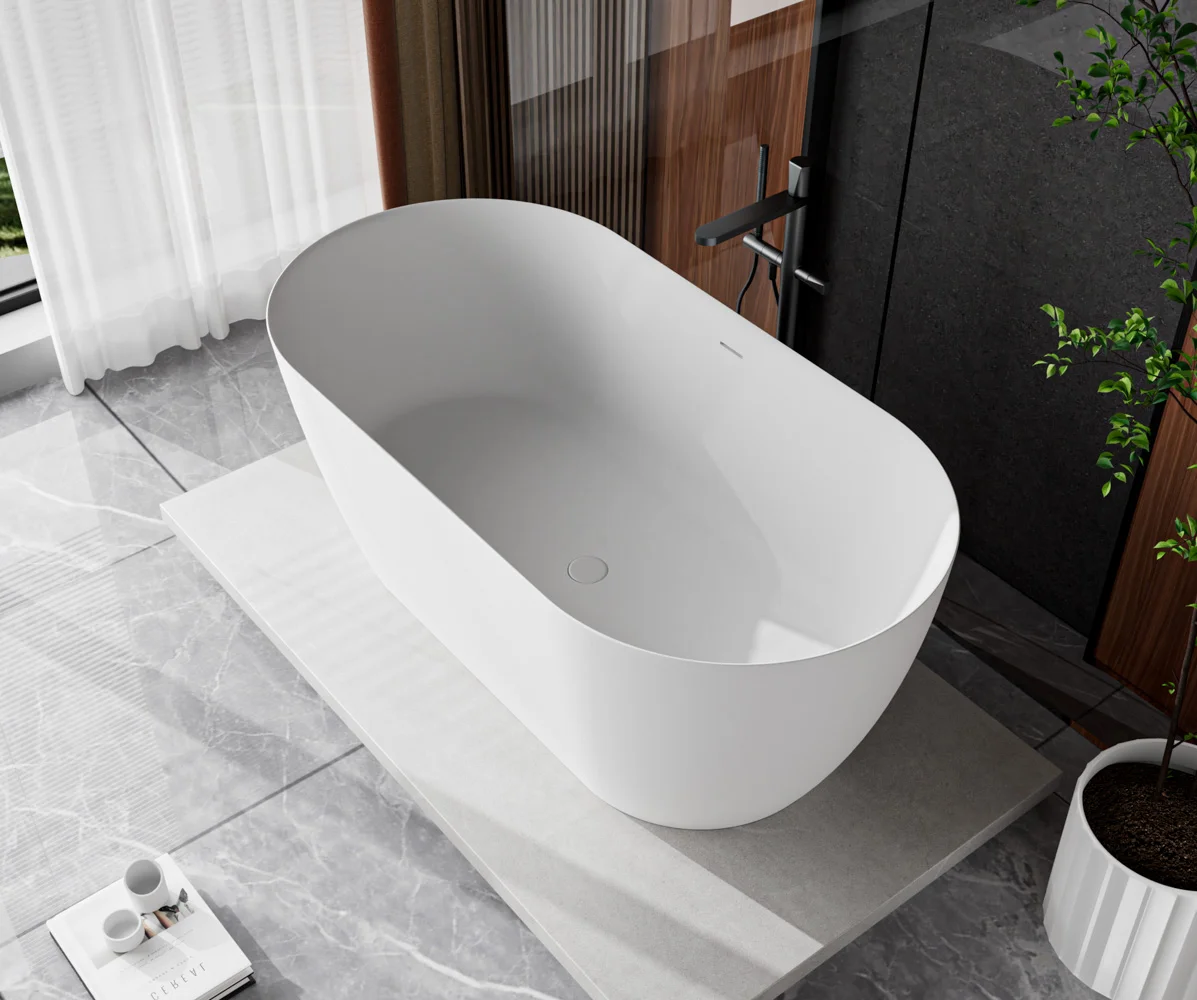 Приобрести cezares отдельностоящая ванна solid surface 150х75 см, белая czr-relax-150-75-57-ssb