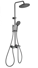 Душевая система с термостатом WONZON & WOGHAND MUSE Selesta, Темный графит (WW-B4113-BGG)