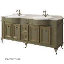 Caprigo Тумба с раковиной FRESCO 180 см, зеленая, эмаль