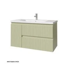 Caprigo Тумба с раковиной FORTE STRIPE 100 см, левая, фисташка