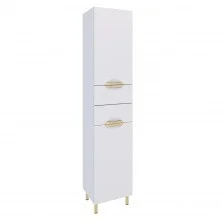 AQUA DE MARCO Пенал ELEGANSA 190х40 см, белый\золото, правый 3040CGELE/R