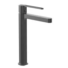 Vincea Высокий смеситель для раковины Rondo, оружейная сталь VBF-1R2GM