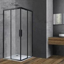 Vincea Душевое ограждение Soft 90х90 см, прозрачное, оружейная сталь VSS-3SO900CLGM