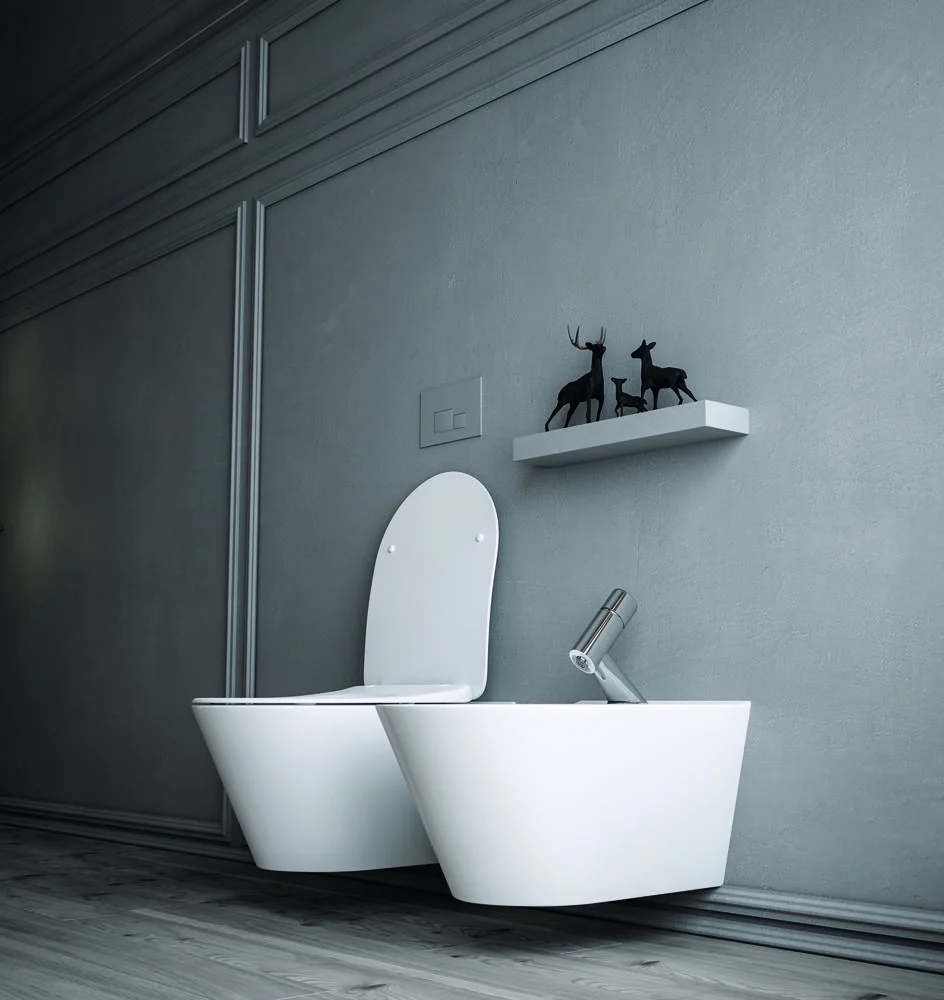 Приобрести boheme подвесной унитаз с биде avva bello, белый матовый 972-2-mw