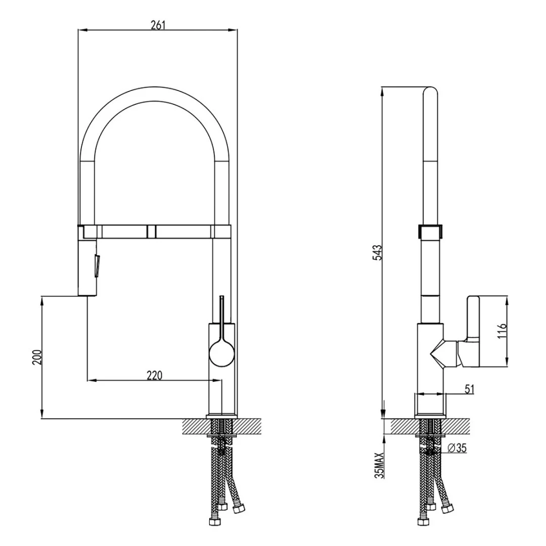 Приобрести смеситель для кухни azario хром (az-waa569158c)