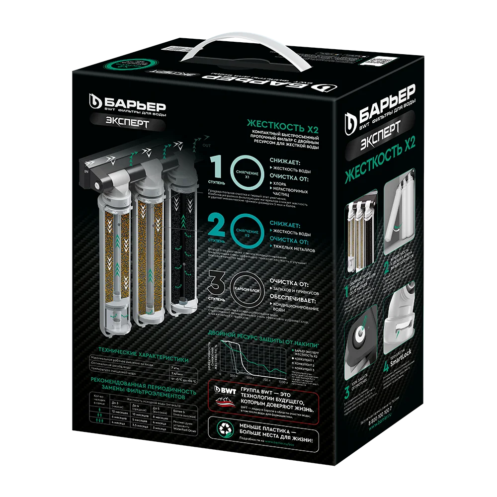 Приобрести барьер фильтр для воды expert slim hard х2 ( двойной ресурс ), 39723