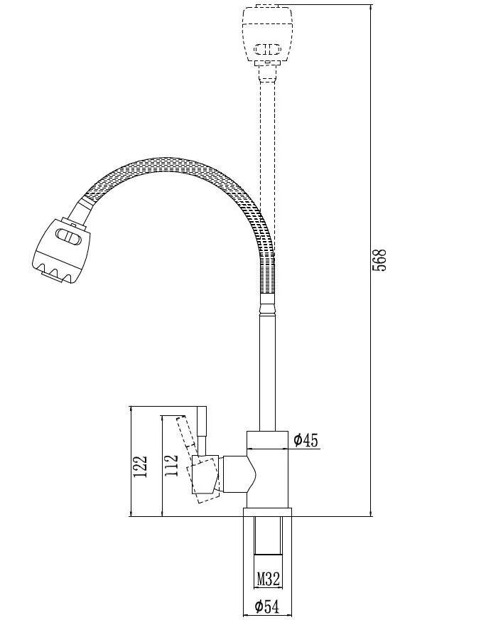 Приобрести savol смеситель для кухни 365мм, гибкий излив, нержавеющая сталь sus3002-1