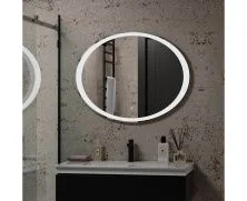 Continent Зеркало с подсветкой Credo 70х90 см, сенсорный включатель, белое