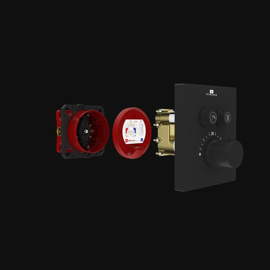 Приобрести vincea встраиваемая душевая система inspire, черная матовая vsfw-3i21t2rmb