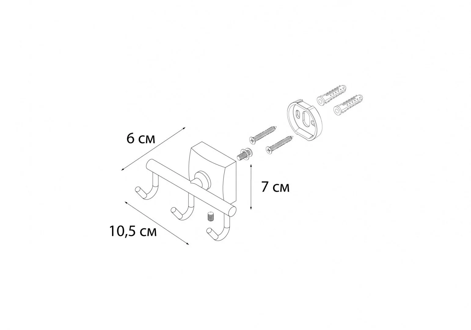 Приобрести fx-61305c kvadro крючок тройной
