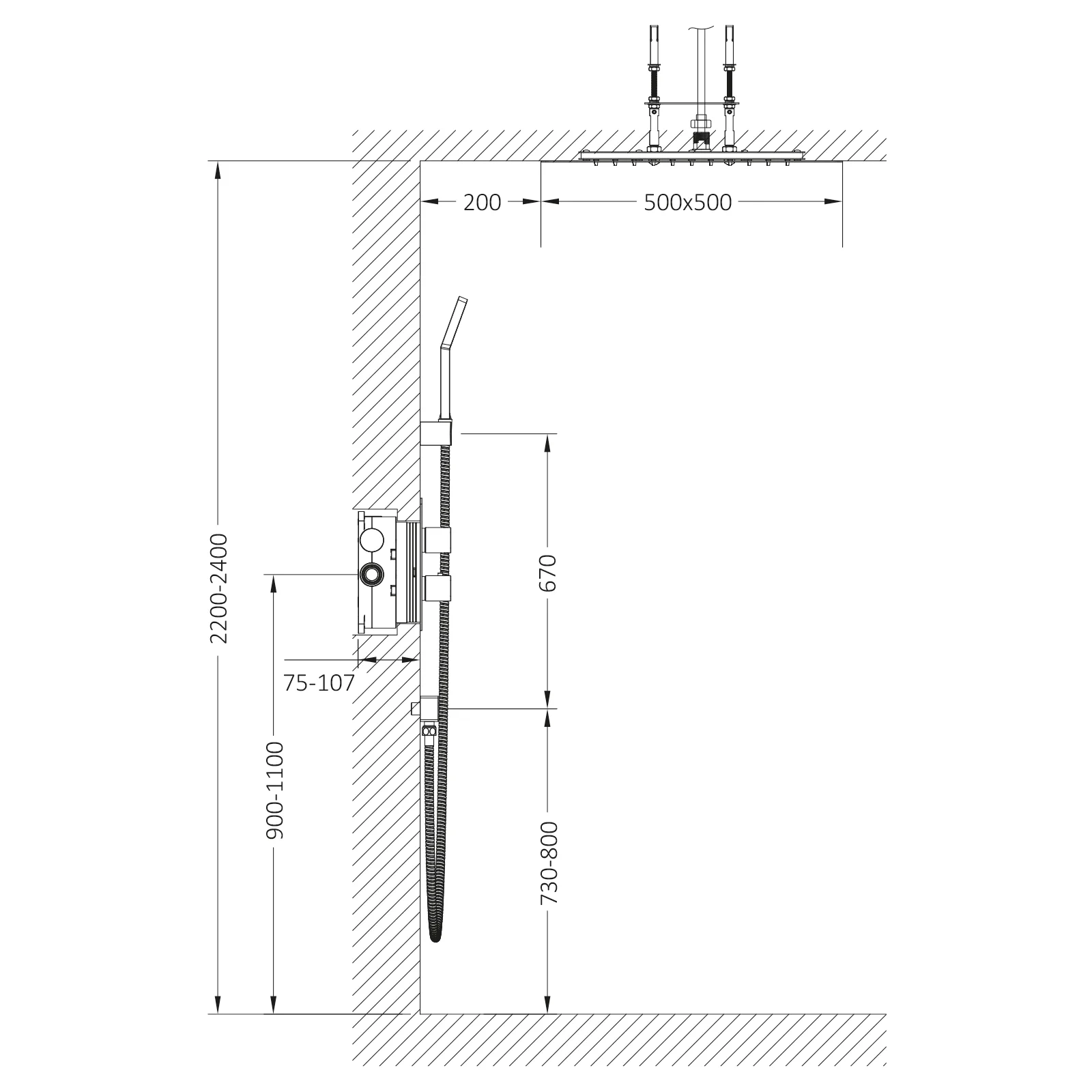 Приобрести душевая система встроенная с термостатом timo petruma sx-5029/03sm черный