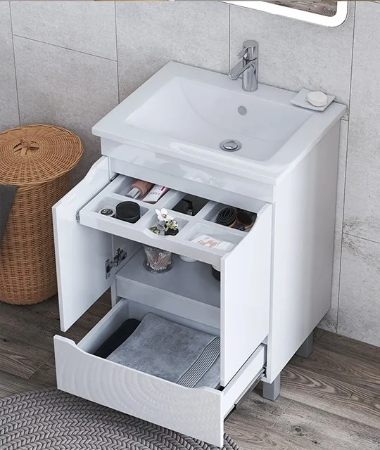 Приобрести vigo тумба с раковиной grani 60см, 2 дверцы, 1 ящик, напольная, белая tn.gri.eli.60.2d.1y