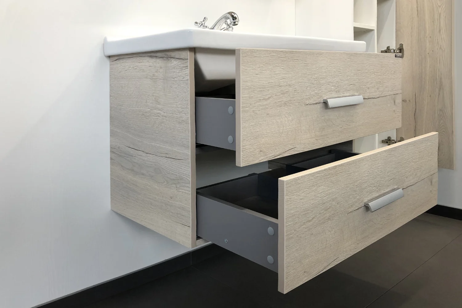 Приобрести сomforty тумба с раковиной "парма-80" дуб дымчатый