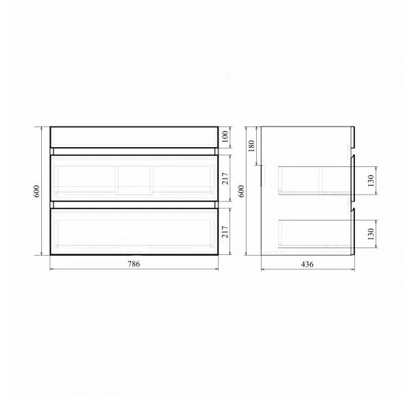 Приобрести mirsant тумба подвесная next 80\2 80 см с раковиной more-80 ут000057258