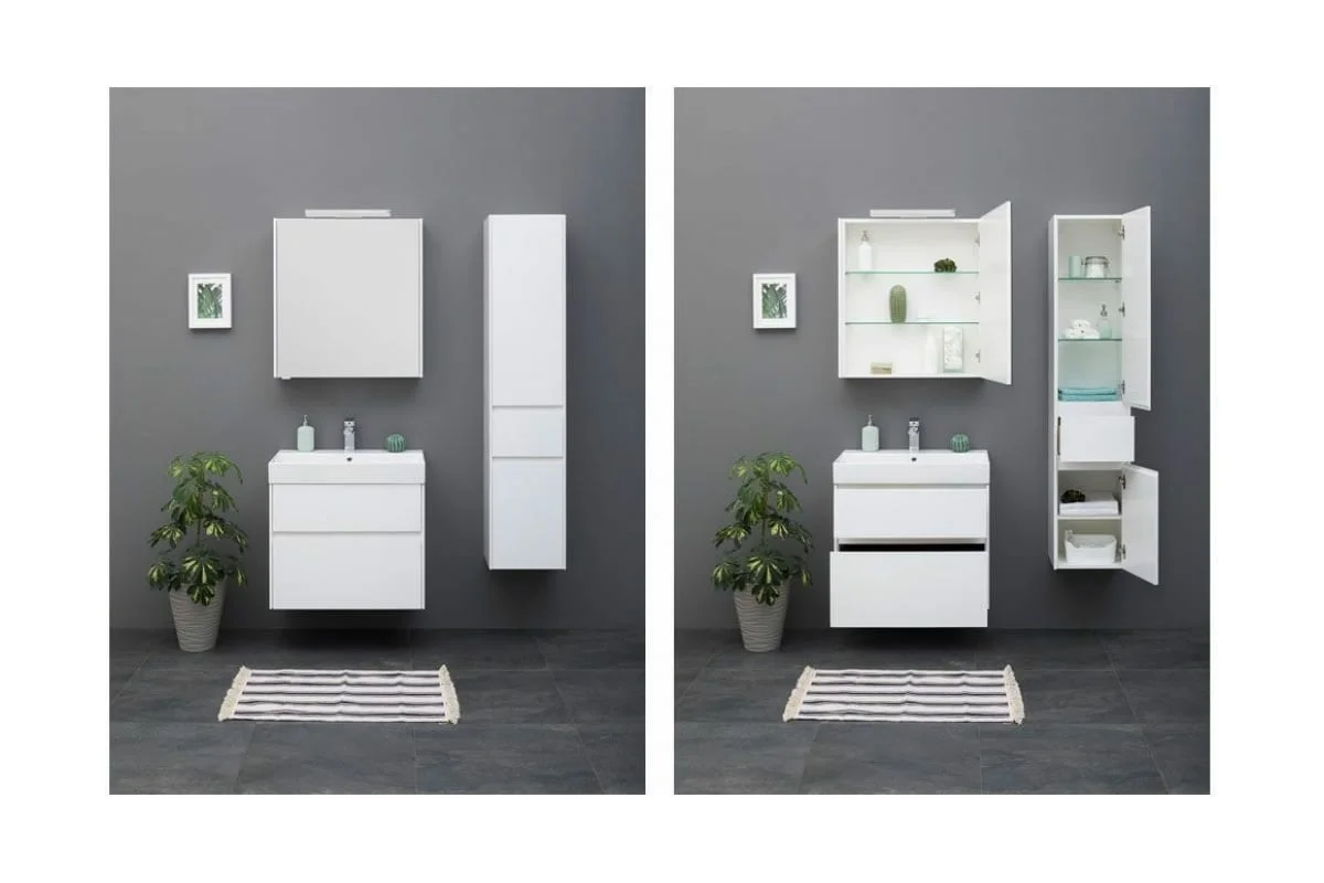 Приобрести aquanet тумба с раковиной бруклин 70 см, белая