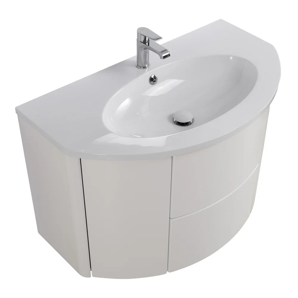 Приобрести cezares тумба подвесная с раковиной eden 91 см bianco lucido, белая 55146