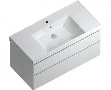 Тумба подвесная с раковиной Kerama Marazzi CUBO 100 см, белый