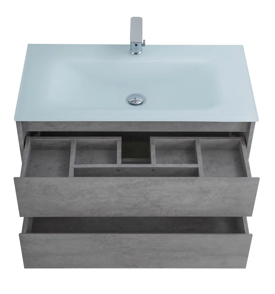 Приобрести belbagno тумба с раковиной kraft 80 см, подвесная cemento grigio, стеклянная раковина