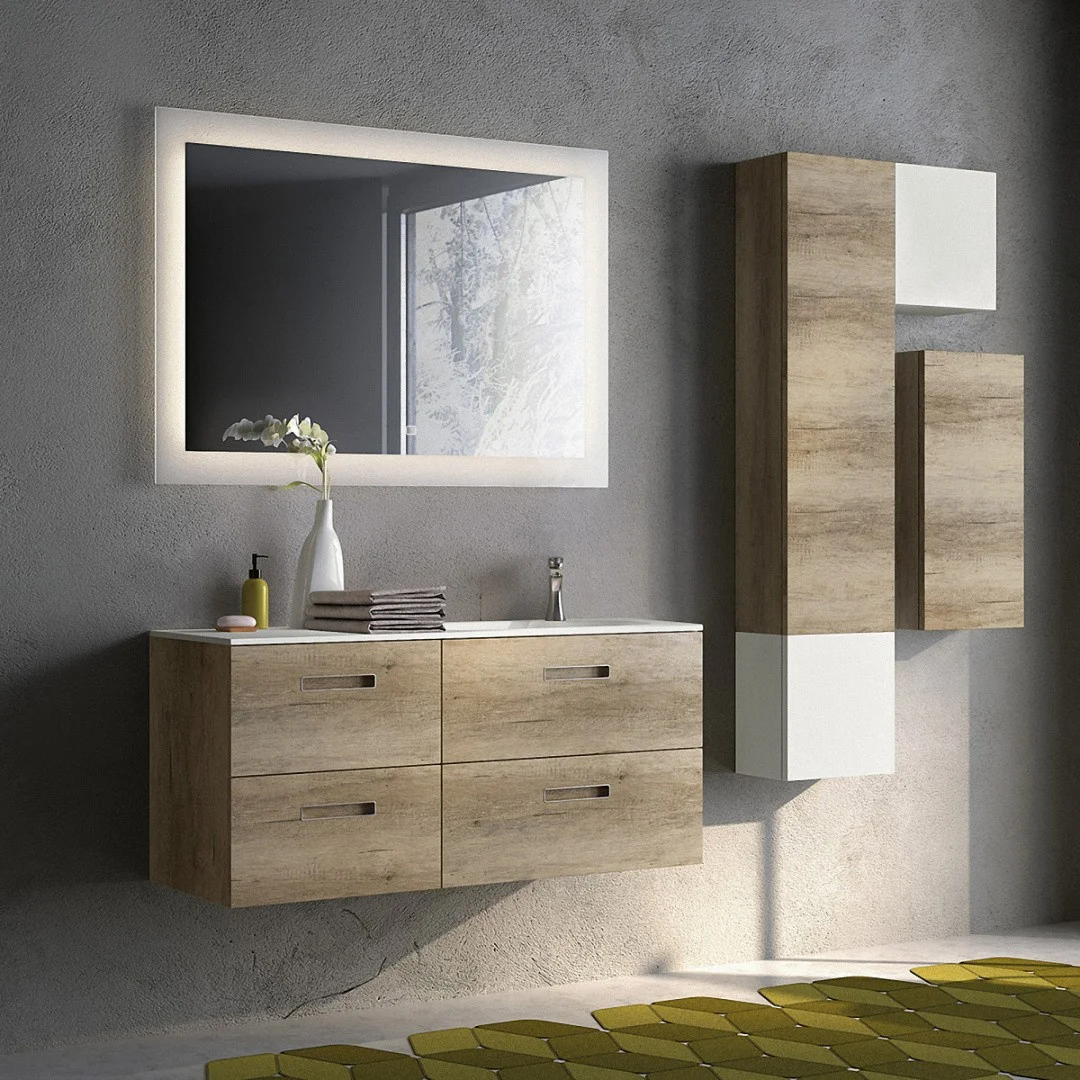 Приобрести azario зеркало норма 6 80х60 см, белый, с подсветкой, сенсорный выключатель, часы, подогрев, радио, bluetooth, термометр фр-00001044