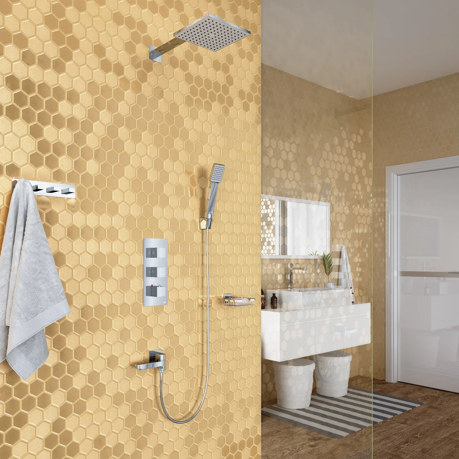 Приобрести душевая система встроенная с термостатом timo tetra-thermo sx-0199/00sm хром