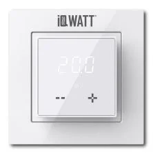 IQWATT Электронный терморегулятор IQ THERMOSTAT D White , Ж\К экран