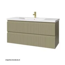 Caprigo Тумба с раковиной FORTE-Smalty STRIPE 120 см, зеленая, эмаль