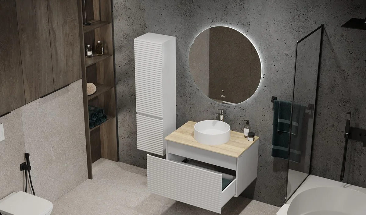 Приобрести jorno тумба подвесная cossety 80 см со столешницей, белая