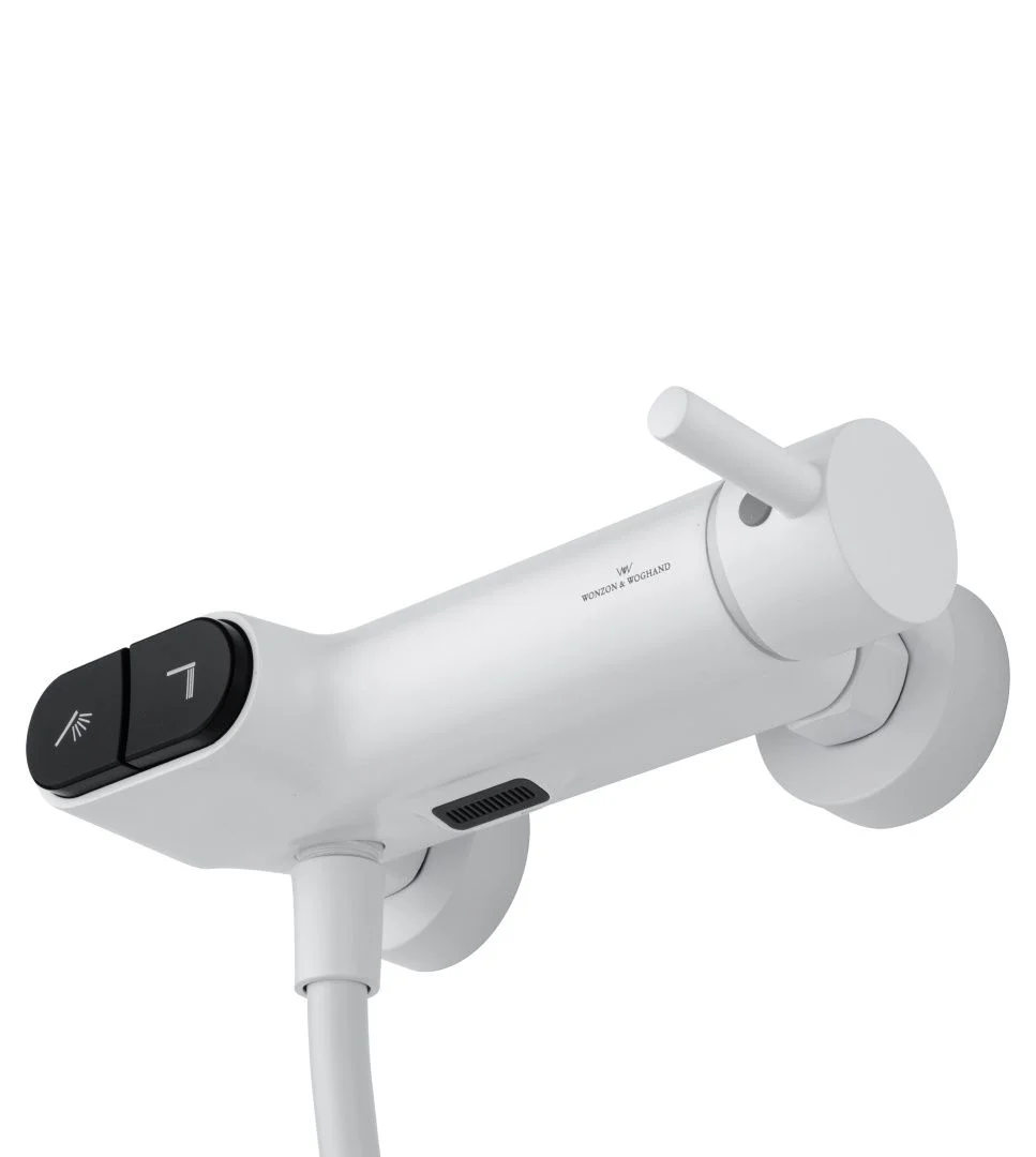 Приобрести смеситель для душа с встроенным изливом wonzon & woghand muse corno, белый матовый (ww-a30902-mw)