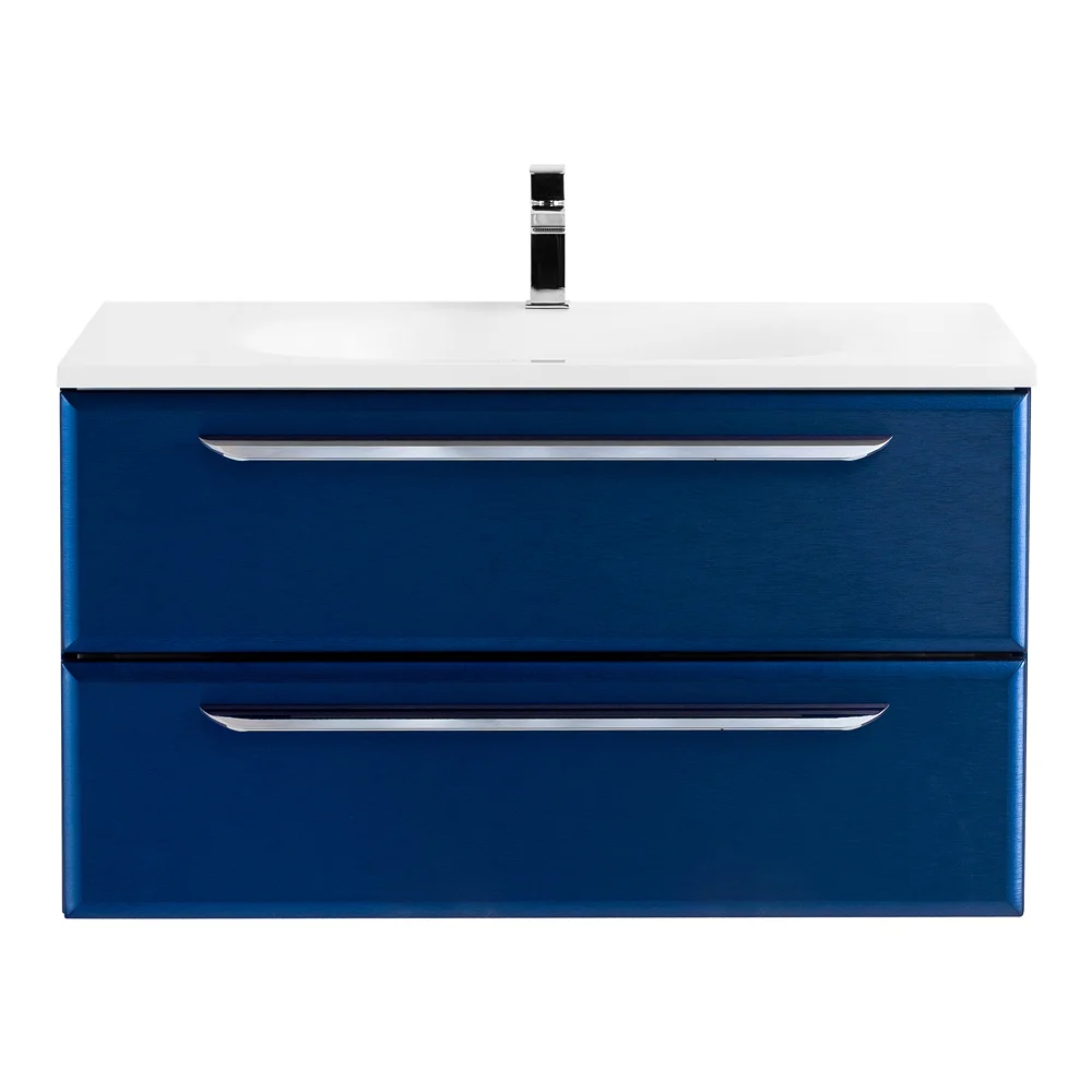 Приобрести cezares тумба подвесная с раковиной eco 90 см sapfiro, синяя eco-900-2c-so-spf-p