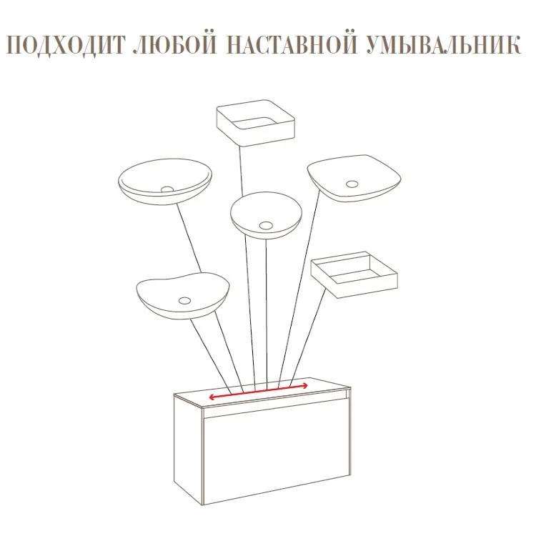 Приобрести тумба подвесная aqwella со столешницей mobi 60 см, светлый бетон mob0106w+mob0706bs