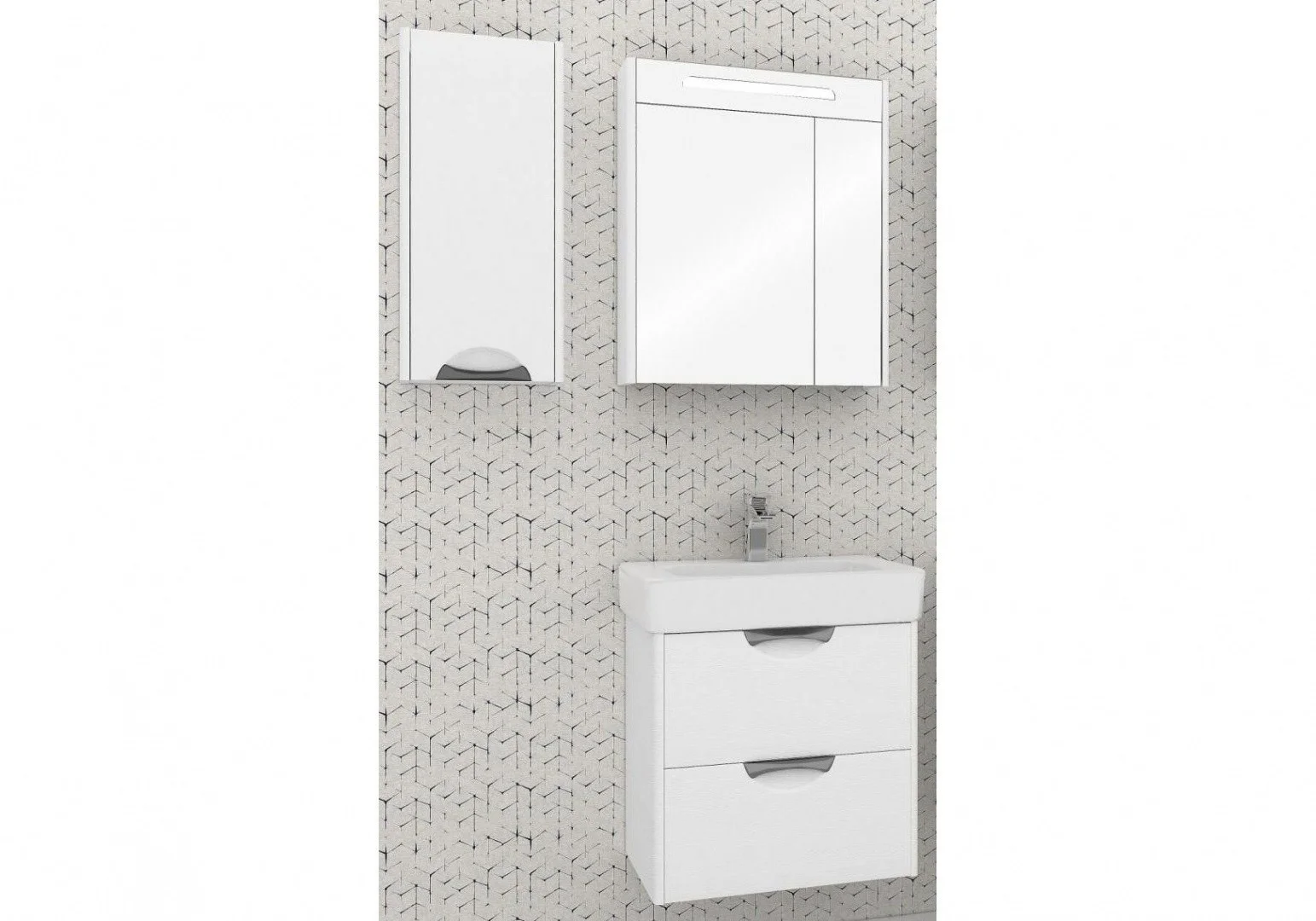 Приобрести тумба подвесная с раковиной акватон сильва 60 см 1a211801siw70, 1wh302186, дуб полярный