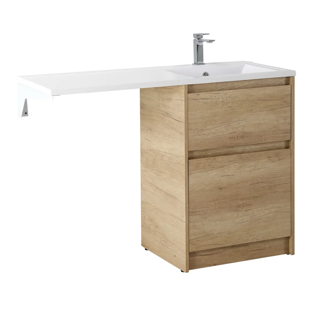 Приобрести belbagno тумба с раковиной kraft 120 см, напольная kraft-lvd-58/120-r rovere nebrasca nature, белая раковина