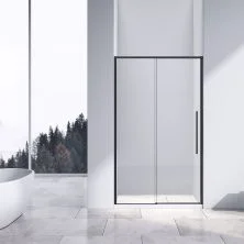 Vincea Душевая дверь Slim-N 130 см, прозрачное, черная VDS-4SN130CLB