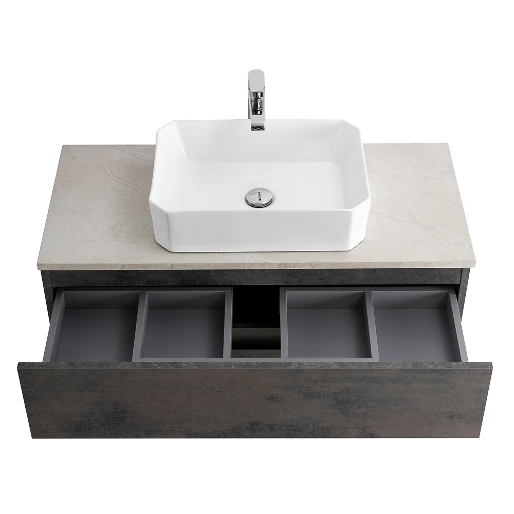 Приобрести cezares тумба со столешницей molveno 46 100 см ossido, темно коричневая molveno 46-100-2c-so-oss