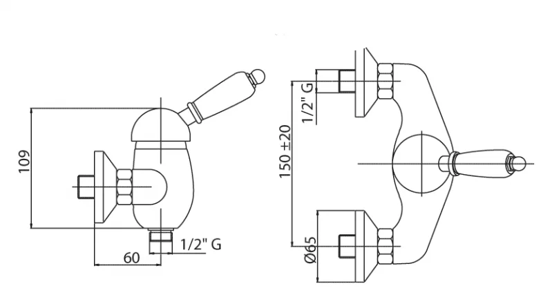Приобрести cezares смеситель для душа vintage, хром vintage-dm-01-sw