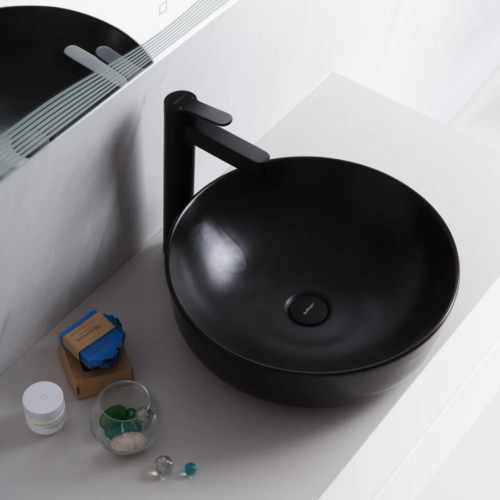 Приобрести belbagno накладная раковина 41х41 см, черная матовая bb1315-h301